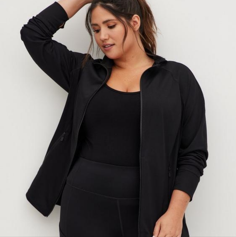 NWT Torrid Active Zip Jacket - Performance Core Black